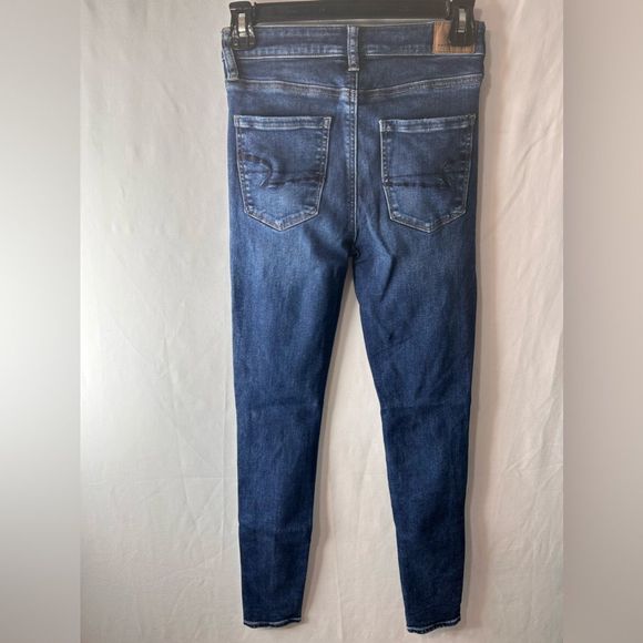 American Eagle outfitters Women’s Super Hi Rise Jegging Blue Jeans Denim size 2 - Picture 3 of 14
